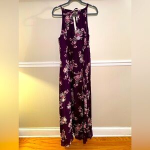 Torrid purple floral maxi dress